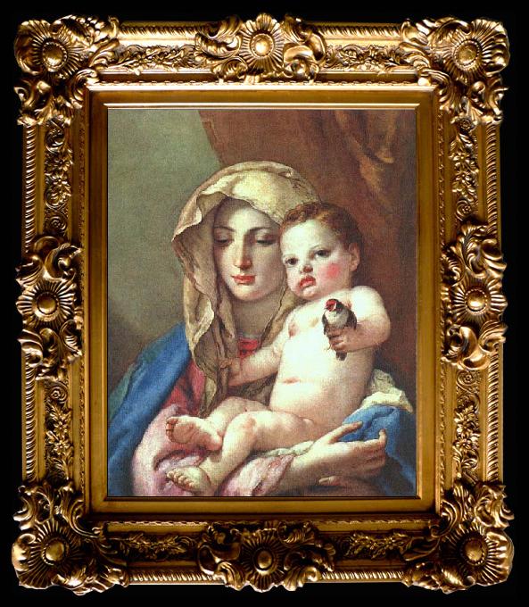 framed  Giovanni Battista Tiepolo Madonna of the Goldfinch, Ta012